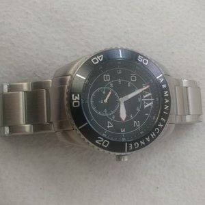 Armani Exchange black silver watch ax1263 stainless steel timepiece